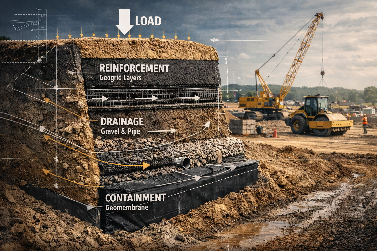 Integrated geosynthetic systems engineering for infrastructure