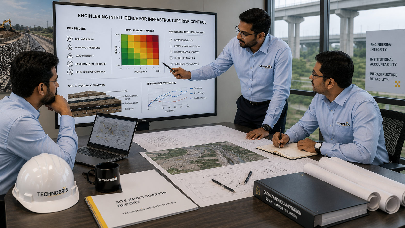 Engineering intelligence and infrastructure risk control systems